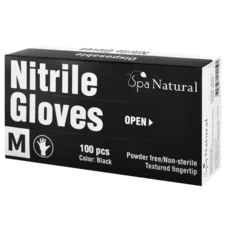 Disposable Nitrile Gloves SPA NATURAL Black M 100pcs